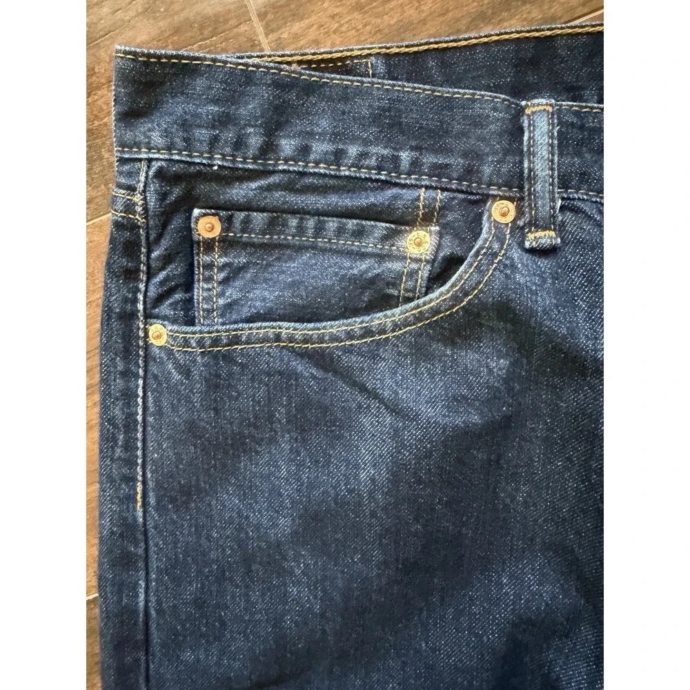 Levi's 505 Jeans Mens 36x30 Dark Wash Regular Fit Straight Leg Denim